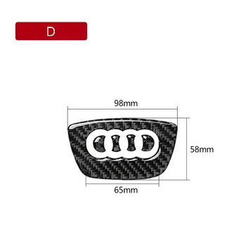 Oglekļa Šķiedras Auto Piederumi Interjers Stūre Auto Uzlīmes Stils Vāciņš Melns, Uzlīmes Audi A3 A4L A6L Q3 Q5 Q7