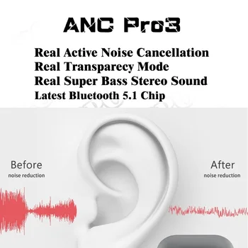 IPop ANC TWS Gaisa Profesionālās Earbuds bezvadu austiņas bluetooth earbuds ar nekustamo Aktīva Trokšņu slāpēšana
