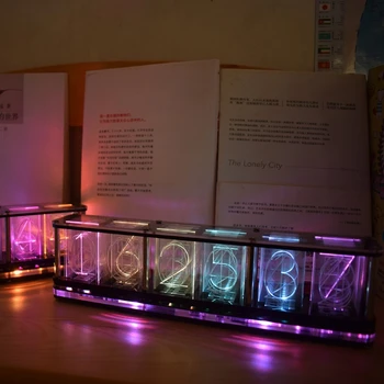 Laiks caurules Mirdzumu caurules Kvazi-spīd caurules pulksteni LED digitālo masīvkoka Ķīniešu nakts gaisma bārs atmosfēra gaismas Spilgtuma regulēšana