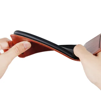 Aizsardzības gadījumā, Par LG G7 ThinQ Ādas Gadījumā Segtu Luksusa Ādas Vertikālā Flip Maciņš Telefona Soma Gadījumā LG ThinQ G7