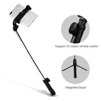XT10 3 in 1 Bezvadu Bluetooth Selfie Stick Rokas Monopod Salokāms Mini Statīvu Iphone, Samsung, Huawei Xiaomi