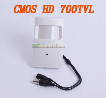 HD CMOS 700TVL 3.7 mm Objektīvs Drošības Iekštelpu Mini PIR Shell Novērošanas Kameras CCTV Kameras