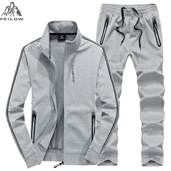 PEILOW plus lieluma L~7XL 8XL ziemas jaka vīriešiem outwear hoodies sporta Krekls Tracksuit Vīriešu sporta Jogger vīriešu komplekts jaka+elsas