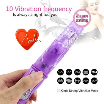 Vibrators Reālistisks Dildo Dzimumlocekļa Klitora Vibrators Stimulat Massager Pārredzamu Rotējošas Lodītes, Sieviete Pieaugušo Seksa Rotaļlietas Sievietēm