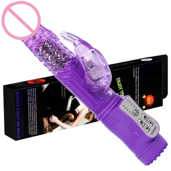 Jauns Vibrators 12 Režīmi Trušu G-spot Vibrācijas & Rotācijas Ķermeņa Masieris Seksa Rotaļlietas Sievietēm Pieaugušo Produkti