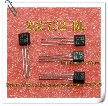10pcs/daudz 2SC732-BL 2SC732 C732 2SC732 TO-92 Silīcija Tranzistori NPN epitaksiāli plakana veida ZEMS TROKŠŅA AUDIO PASTIPRINĀTĀJS