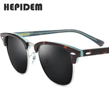 HEPIDEM Acetāts Polarizētās Saulesbrilles Sieviešu 2020. Gadam, Modes Luksusa Zīmolu Dizains Retro Vintage Apaļā Saules Brilles Vīriešiem Toņos 9131