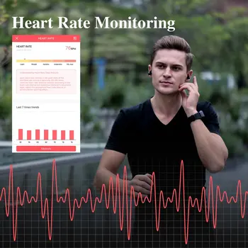 S300 Smart Skatīties Vīrieši Earbuds Ar Austiņām Mūziku BT 5.0 Wireless Touch Kontrolēt sirdsdarbību Palaist uz Android par iOS Smartwatch
