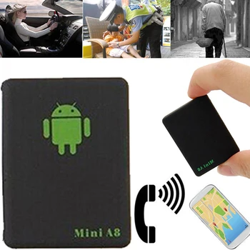 Kebidumei Mini A8 GPS Tracker Mini Pasaules Nekustamo Laiks GSM/GPRS/GPS Izsekošanas Ierīce Ar SOS Pogu