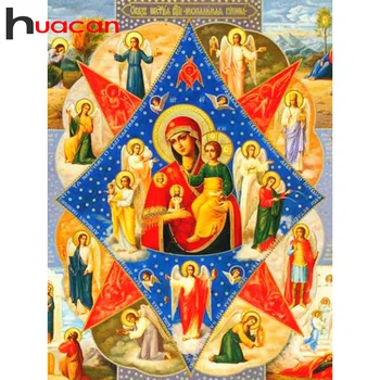 Huacan Dimanta Krāsošana 5D DIY Izšuvumu Pārdošana Reliģijas Ikona, Dimanta Pilnu Kvadrātveida Dimanta Mozaīkas Dāvanu Attēlus Rhinestones