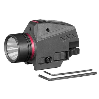Taktisku Ieroci Lukturītis LED Gaismas Pistoli ar Sarkano Punktu Lāzera 20mm Dzelzceļa Militāro Lāpu Gaismas, Medību Šautene Šaušana