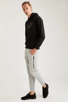 DeFacto Ziemas Vīrietis Trikotāžas Apakšā, pieguļoša Jogger Sporta Bikses Dailywear Streetwear Confortable-R6869AZ20WN