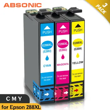 3 Pack Tintes Kārtridžs 288 XL 288XL Black ir Savietojams ar Epson Expression Home XP-440 XP-330 XP-340 XP-430 XP-446 XP-434 Printeri