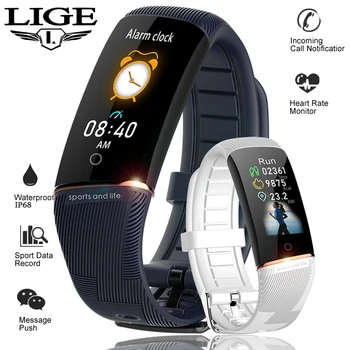 LIGE 2019 Jaunu Smart Aproce Sirds ritma monitors asinsspiediens Daudzfunkcionālā sporta ūdensizturīgs smart aproce Android vai IOS