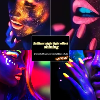 12 Krāsu Sērija Luminiscences Tonera UV Gel Polish Chrome Neona Pigmenta Putekļiem Fototerapijas Spilgtu Nagu Mākslas, Manikīra Rozā DIY