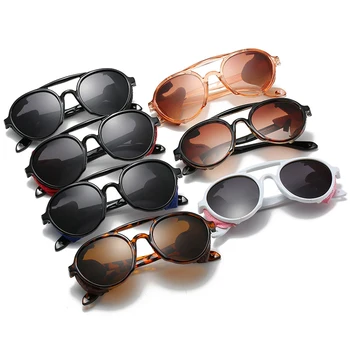 Karstā Retro Stila personības punk glāzes vintage, saulesbrilles aviācijas saules brilles Dubultā rāmja brilles Gafas de sol para hombres