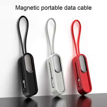 3 in 1 Magnētiskas Uzlādes Kabelis, Universāls Ātrās Uzlādes, Mobilo Tālruni, Lādētāju, USB Vadu C Tipa Datu pārraides Uzlādes Kabelis