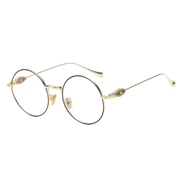 Apaļā Vintage Brilles Sakausējuma Rāmja Brilles Vīriešu un Sieviešu Stila Pilna Loka Optisko Briļļu