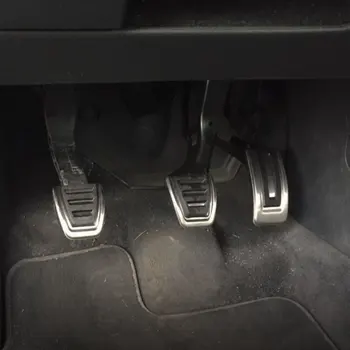 Nerūsējošā Tērauda Auto Sajūgs Gāzes Bremžu Pedāļi Vāka Audi A1 A2 A3 S3 TT par Seat Arosa Ibiza Cordoba 6K Leon, Toledo Fabia