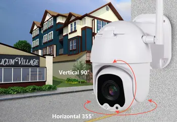 4X TĀLUMMAIŅAS Bezvadu PTZ Ātrums Dome 1080P IP Kameras WiFi Āra 5MP divvirzienu Audio CCTV Drošības Video Novērošanas Kameras P2P