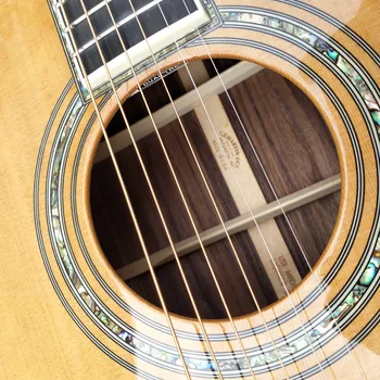 Cietā ciedra top OOO modelis akustiskā ģitāra 39 42 collu klasisks stils,nekustamā abalone,ebony klaviatūra,bezmaksas piegāde