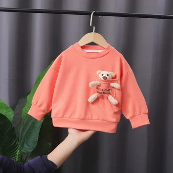 Jaunā Pavasara Cartoon Kids Apģērba Rudens Bērnu Zēnu Un Meiteņu Kokvilnas T Krekli Bērnu Ikdienas Apģērbs Zīdaiņiem Toddler Modes Kostīms