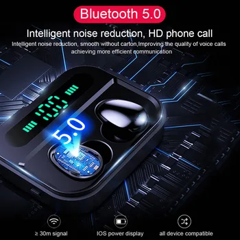 EARDECO 2200mAh Power Bank TWS Bluetooth Austiņas 6D Stereo Bezvadu Earbuds Spēle Austiņas ar Mikrofonu IPX7 Bezvadu Austiņas