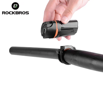 ROCKBROS Mini Velosipēda Lukturu USB Lādējamu MTB Road Bike LED Gaismas Priekšā Ūdensnecaurlaidīgs Velo Lukturīti Power Bank Oranža