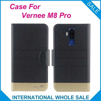 Oriģināls! Vernee M8 Pro Gadījumā 5 Krāsas Modes Luksusa Ultra-plānas Flip Ādas Aizsardzības Vāks Vernee M8 Pro Telefonu Gadījumā