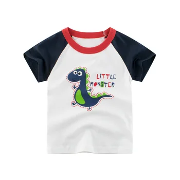 Bērnu zīmolu īsām piedurknēm t-krekls, kokvilnas t-krekli zēns mazulis zēnu un meiteņu topi, krekli bērnu T-krekls vasaras