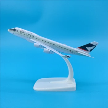 16cm Cathay Pacific Boeing 747-400 Sakausējuma Gaisa kuģa Modeli B747 Airplande Modelis Apdare Modelis Mērogā Komplekts Plaknes Rotaļlietas Bērniem