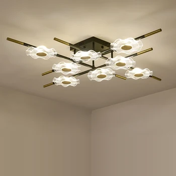 LED Mūsdienu Akrila Ziedu Dizainers Lustras Apgaismojums Spīdumu Apturēšanu Gaismeklis Lampen Par Foajē