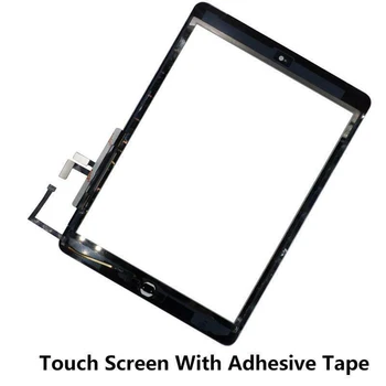 Touch iPad Gaisa iPad 5 Touch Screen Digitizer Par iPad5 iPad Gaisa 1 Ekrāna Stikla Paneli Sensora Pogu Home A1474 A1475 A1476