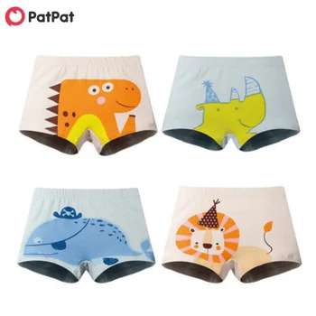 PatPat 4-Pack Bērnu / Toddler Zēns Dzīvnieku Print Apakšbikses