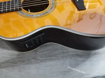 Bezmaksas piegāde pasūtījuma OMJM akustisko ģitāru pielāgotu kastīšu Waverly uztvērēji etiķetes paraksts akustiskā ģitāra