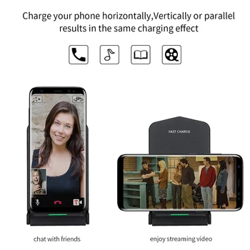 Salokāma 10W Qi Ātru Bezvadu Lādētājs Samsung S20 S10 S9 Plus Piezīme 9 8 Tālruņu Bezvadu Lādētāju Priekš iPhone 11 Pro Max X 8 Plus