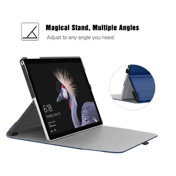 Gadījumā Microsoft Surface Pro 7/Pro 6,Ultra Viegls Portfelis Biznesa Segtu ar Pildspalvu Turētājs Surface Pro 6/Pro 5/Pro 4