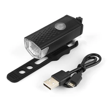 1Pc Velosipēdu Gaismas USB Lādējamu 300 LM 3 Režīmi Velosipēdu Lampas Gaisma Priekšējo Lukturu Bike Velosipēdu LED Gaismiņu, Izmantojot USB Kabeli