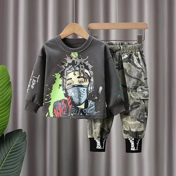 Zēni Slothing Komplekti Pavasara Drēbes Bērniem, Modes Kokvilnas Segas +Hoodies+Bikses Traacksuits Zēniem Bērnu Ikdienas Apģērbs, Uzvalki