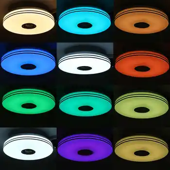 Mūsdienu LED Griestu Gaismas Intensitāti RGB Mūzikas bluetooth Lampas dzīvo jamo istabu 36/72W APP Kontroles Tālvadības 110V/220V