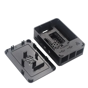 S ROBOTS Aveņu Pi 4 Lieta Plastmasas Apvalks ABS Kameras Lodziņu ar Dzesēšanas Ventilatoru Heatsink Strāvas Adapteris Karte HDMI Kabelis RPI160
