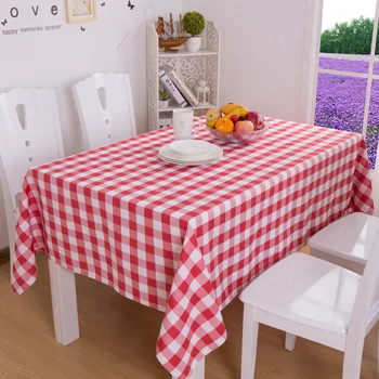 Pleds galdautu taisnstūra galdauts, galda modern home dekoratīvās dinning galda vāku red kārta galdauts Piknika Audums