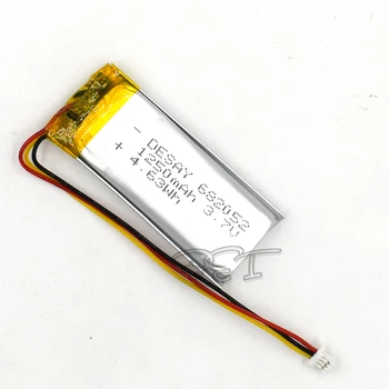 10Pcs 3,7 V 682052 1250mAh Uzlādējams Li-polimēra Litija Lipo Li-ion Šūnu Akumulatoru Tablete Ciparu, kas PSP MP5 GPS Bluetooth
