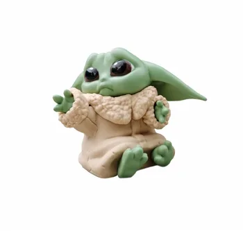 Hasbro 4-6cm, Ka Mandalorian Bērnu Yoda Rīcības Attēls Modeļa Rotaļlietu Q Versija 5gab Bērniem Dāvanu