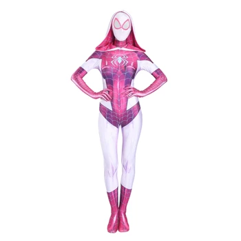 Kostīmu Cosplay Sievietes, Meitenes Cilvēks, Inde Pelēkā Vārna Spandex Zentai Uzvalks Supervaronis Bodysuit Jumpsuits