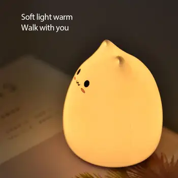LED Nakts Lampa Rotā Galda Gaismas Akumulatora Sapnis Gudrs Kaķis 7 Krāsains Brīvdienu Radošās Sleepping Spuldze Bērnu Guļamistaba Luminar