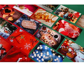 30 Gab./Komplekts Radošās Ziemassvētku Vakars Sērijas Atklātne DIY Karikatūra Apsveikuma Kartītes Ziņu Kartes Ziemassvētki un Jaunā Gada Dāvanu