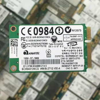 Broadcom BCM4312 BCM94312MCG BCM4312 Mini PCI-E 54M Wireless karti Lenovo G430 G450 Y430 Y450 E43 E43L K43 FRU 43Y6487