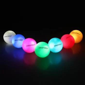 Crestgolf Golfa Bumbu ar Logo 6pcs/Iepak Naktī Spīd Gaisma Spīd LED Golfa Bumbu-Sešas Krāsas par Savu Izvēli