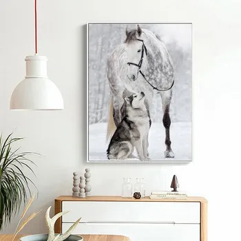 DIY Dimanta Krāsošana Zirgu Dimantu Izšuvumi Suņi Dimanta Mozaīkas Pārdošanas Pilna Urbt Laukumā Dzīvniekiem Rhinestones Bildes